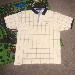 VTG RARE TOMMY HILFIGER PLAID POLO LARGE 90s
